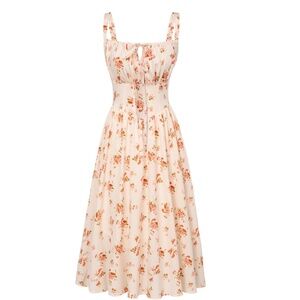 Scarlet Darkness X Shape Floral Corset Sundress Size Large Milkmaid Cottagecore